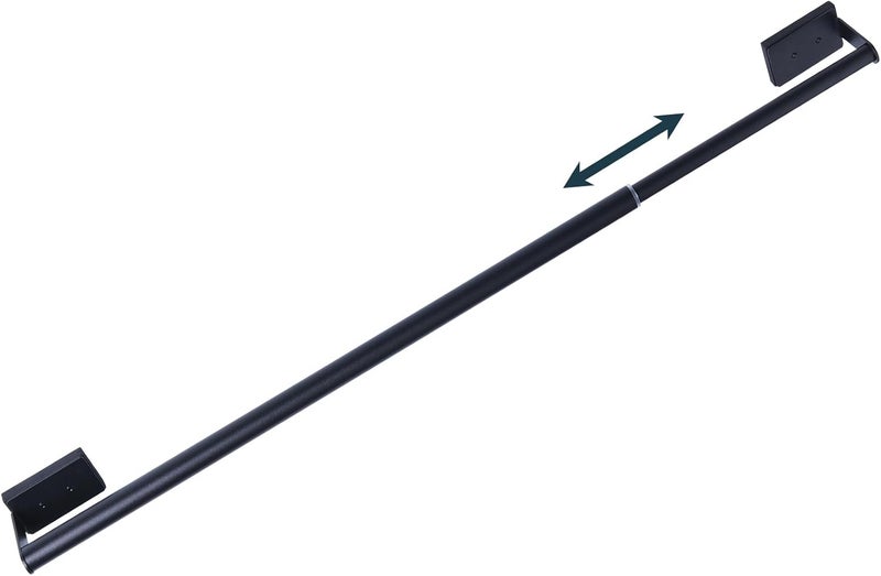 LEVOSHUA 18-31.5 Inches Magnetic Curtain Rod for Metal Door, Adjustable Magnetic Towel Bar Holder for Kitchen Refrigerator, Magnet Calendar Anchor Chart Rod for Whiteboard, Black 1 Pack - Image 1